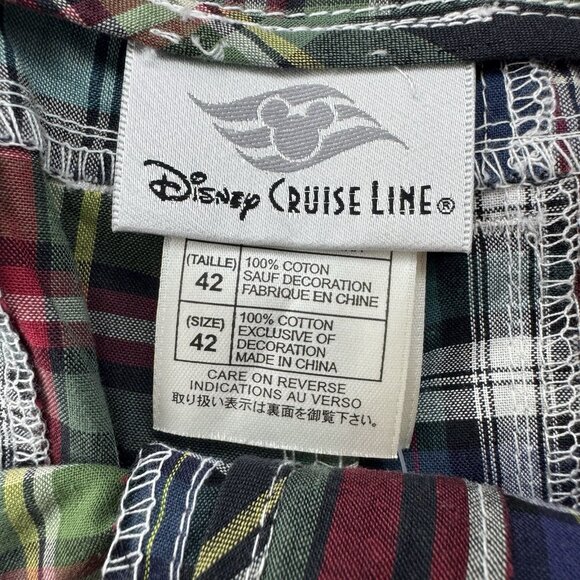 NWT Walt Disney World Cruise Line Patchwork Shorts Men’s 42 Mickey Embroidered - Picture 3 of 15